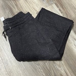 Black with white speckles sweatpants 2 front pockets 1 back pocket NWT